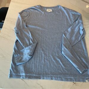 PACT Shirt Mens XL Blue Long Sleeved Tee T-Shirt Casual Organic cotton, Heather